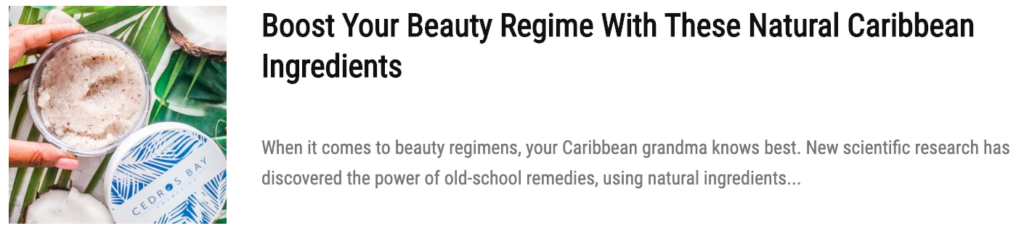 Caribbean natural remedies