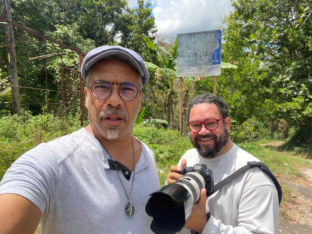 Sean Henry and David I. Muir on site shooting for Pieces of Jamaica in St. Elizabeth.