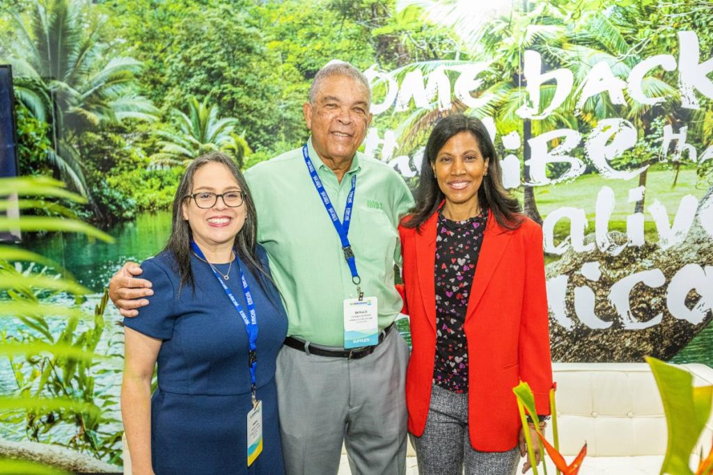 Caribbean Tourism Authority - Memories from Marketplace, Donnie Dawson, Jamaica’s Deputy Director of Tourism for The Americas with CHTA’s Vanessa Ledesma and Nicola Madden-Greig.