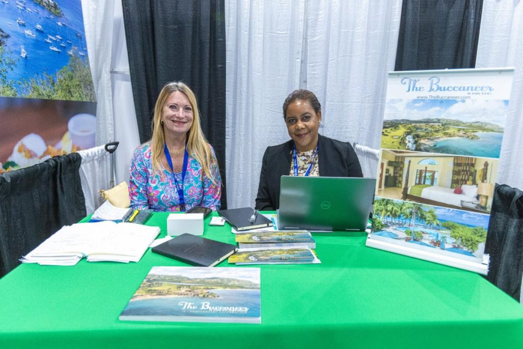 Caribbean Tourism Authority - Memories from Marketplace, The Buccaneer in St. Croix, U.S. Virgin Islands, was represented by the experienced Vicki Locke (left) and Nadia Bougouneau.