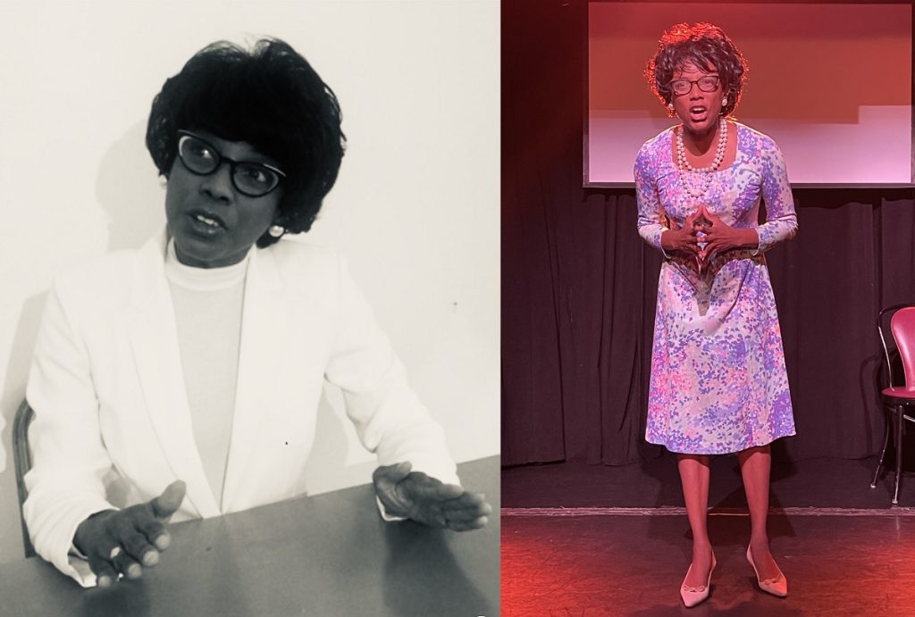 Island SPACE presents Ingrid Griffith as Shirley Chisholm, appearing at Pompano Beach Cultural Center
