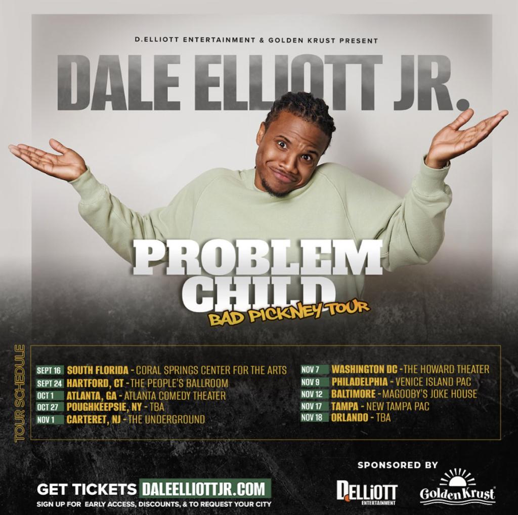 Dale Elliott’s Rise to Comedic Stardom Continues with US Stand-Up Comedy Tour, “Problem Child: Bad Pickney” 